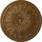 Ekena Millwork Bordeaux Ceiling Medallion (Fits Canopies up to 3 1/4"), 22 5/8"OD x 1 3/4"P, Smokey Topaz Crackle CM22BOSTC - alternate 1